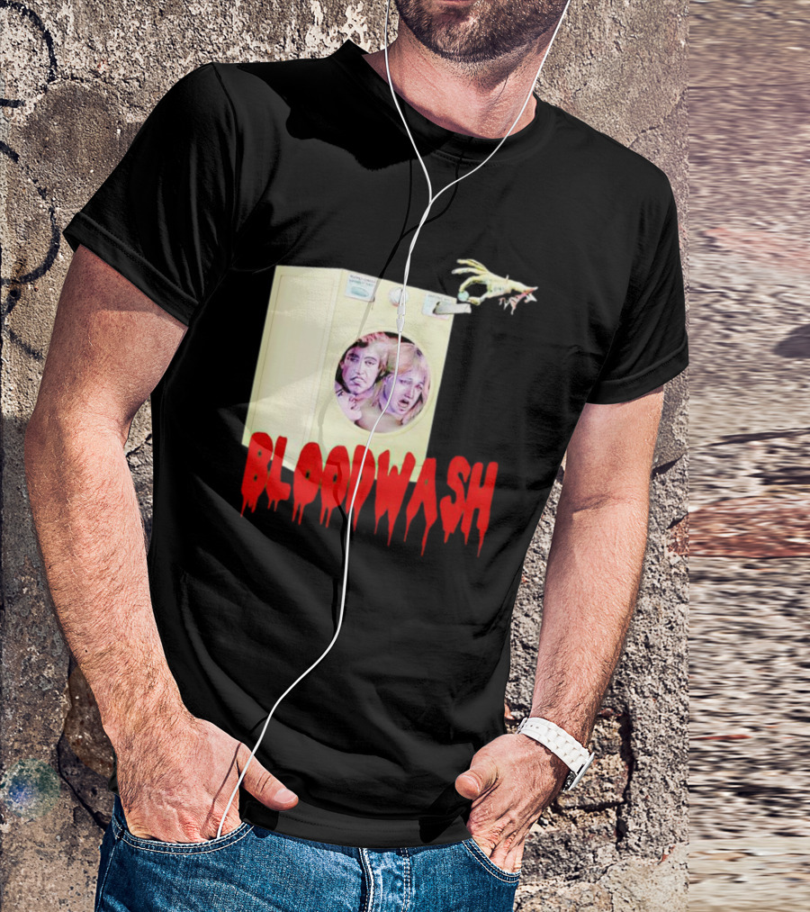 Bloodwash Haunted Laundromat Horror Washer Creature T-Shirt