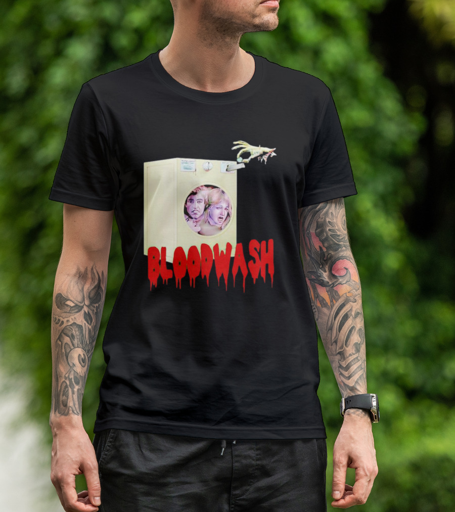 Bloodwash Haunted Laundromat Horror Washer Creature T-Shirt