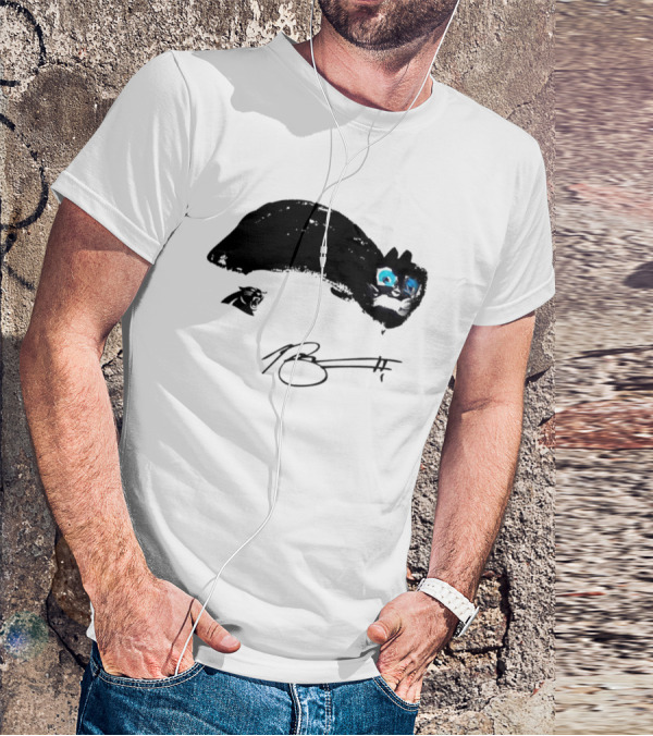 Bryce Young Panthers Signature Sketch T-Shirt
