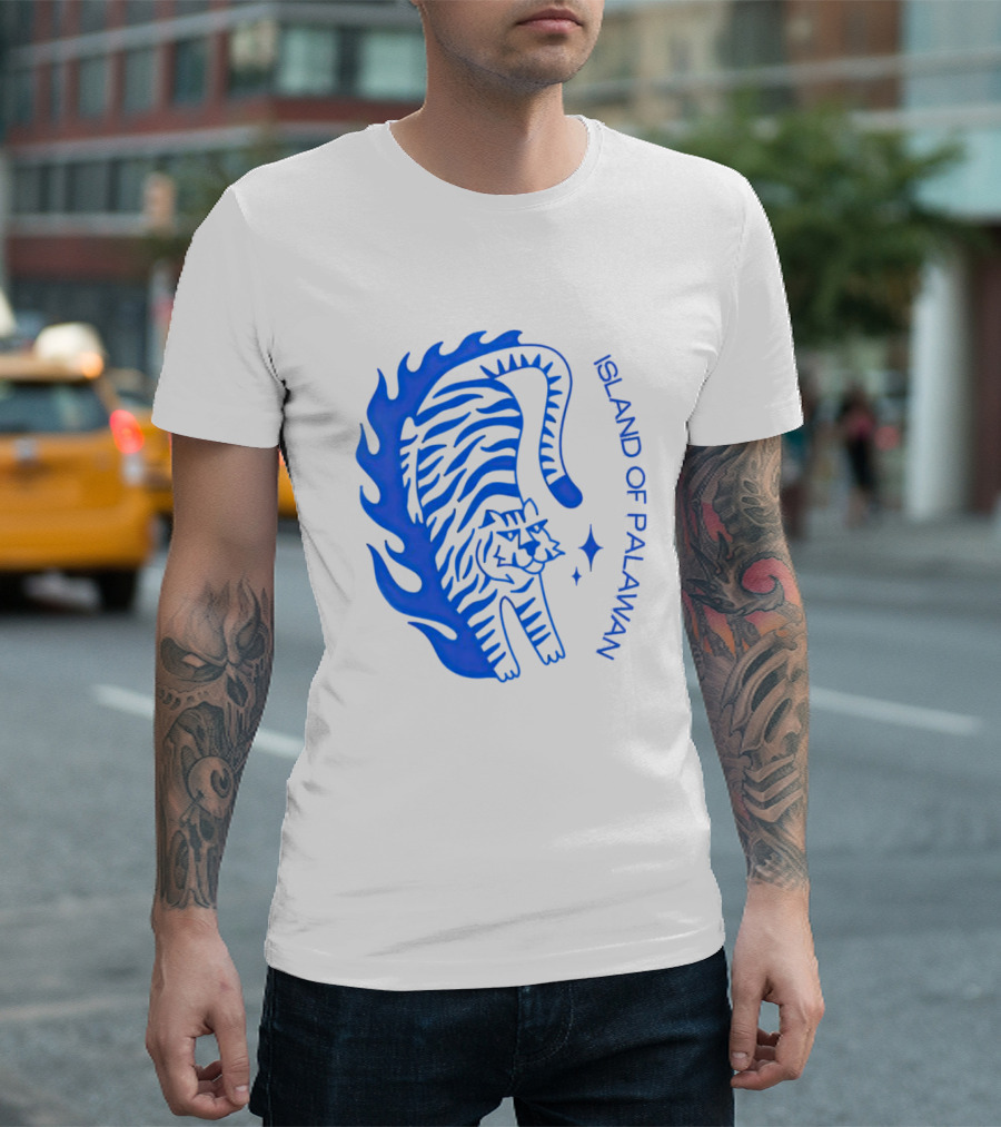 ISLAND OF PALAWAN BLUE TIGER FLAME T-Shirt