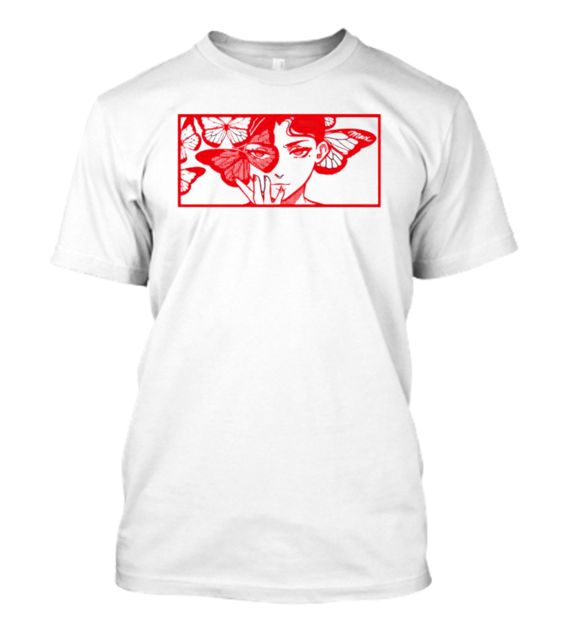 Max Butterflies Red Fan T-Shirt