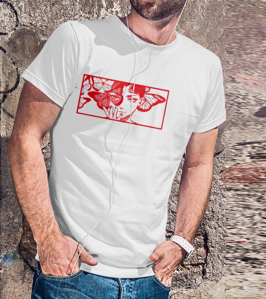 Max Butterflies Red Fan T-Shirt