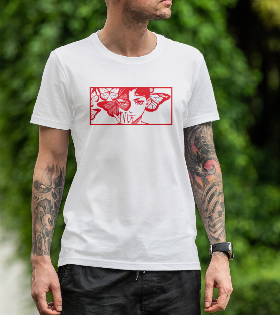 Max Butterflies Red Fan T-Shirt