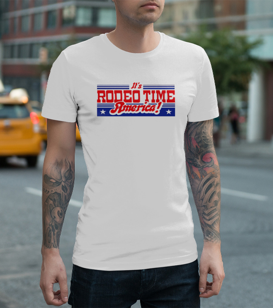 Dale Brisby It's Rodeo Time America Patriotic Rodeo T-Shirt