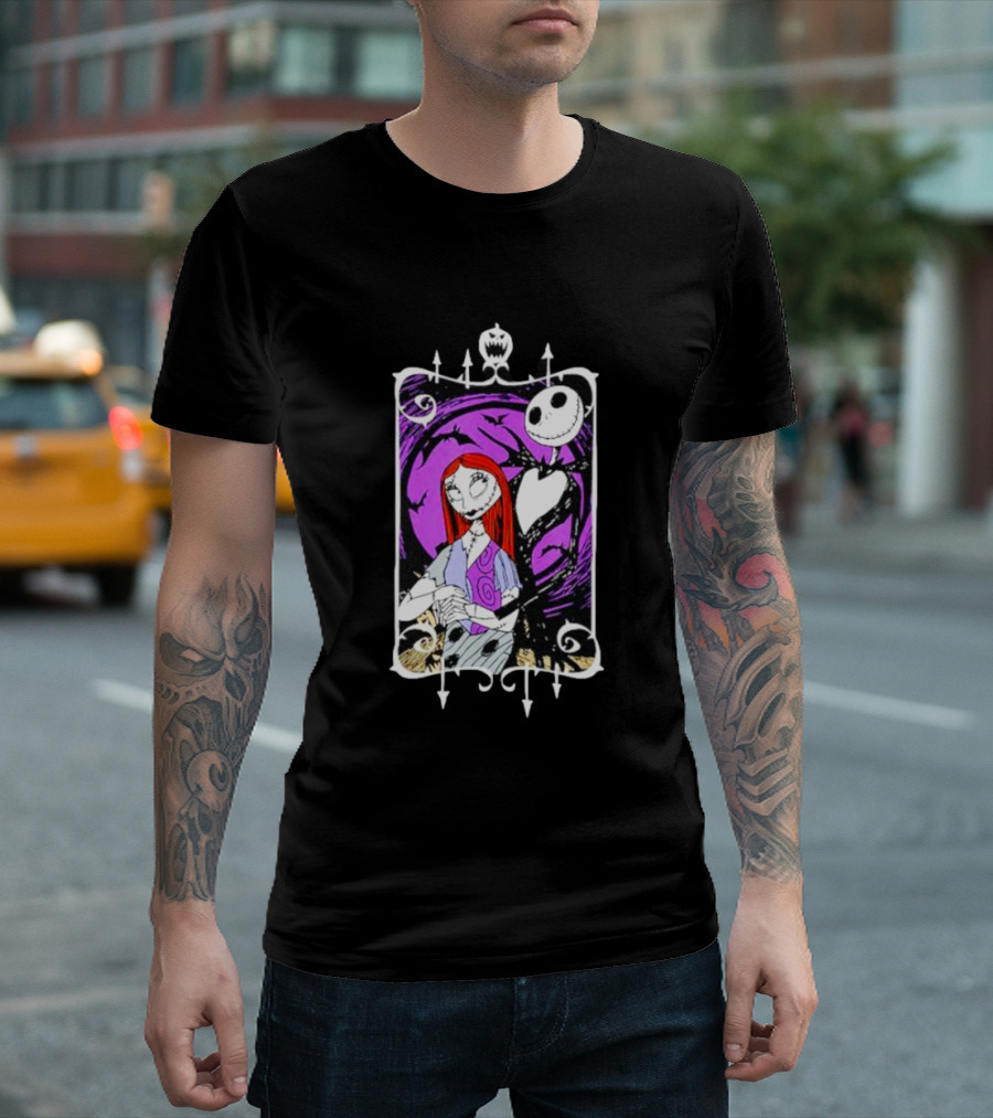 Jack and Sally Nightmare Moonlit Embrace T-Shirt