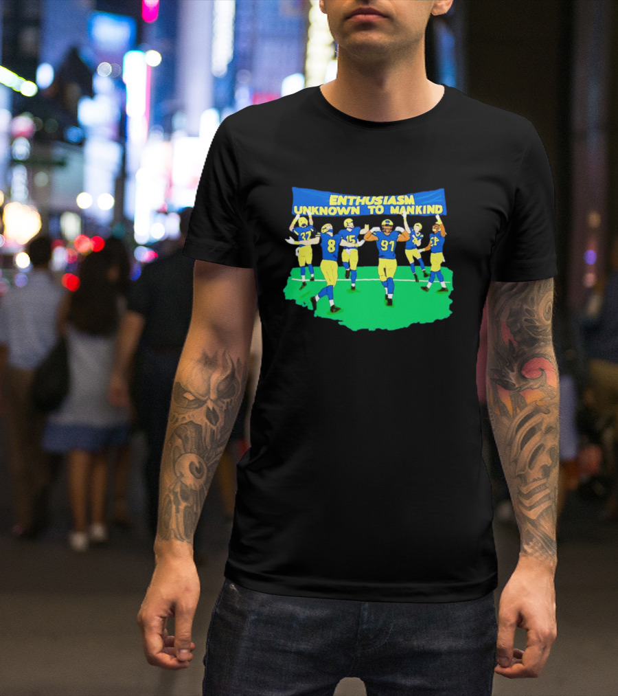 Michigan Wolverines Enthusiasm Unknown To Mankind Football Players Celebrating T-Shirt