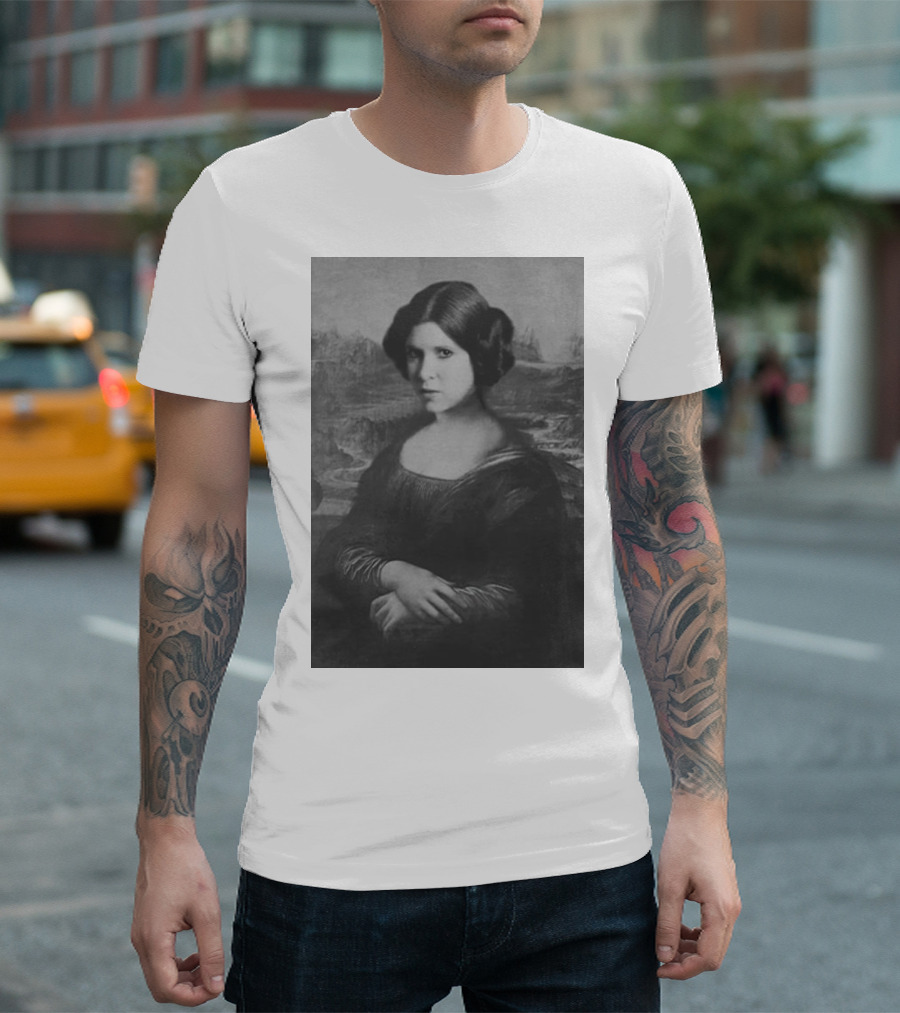 Princess Leia Mona Lisa Star Wars Crossover T-Shirt