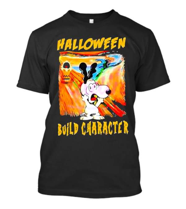 Halloween Build Character Snoopy Scream Painting T-Shirt