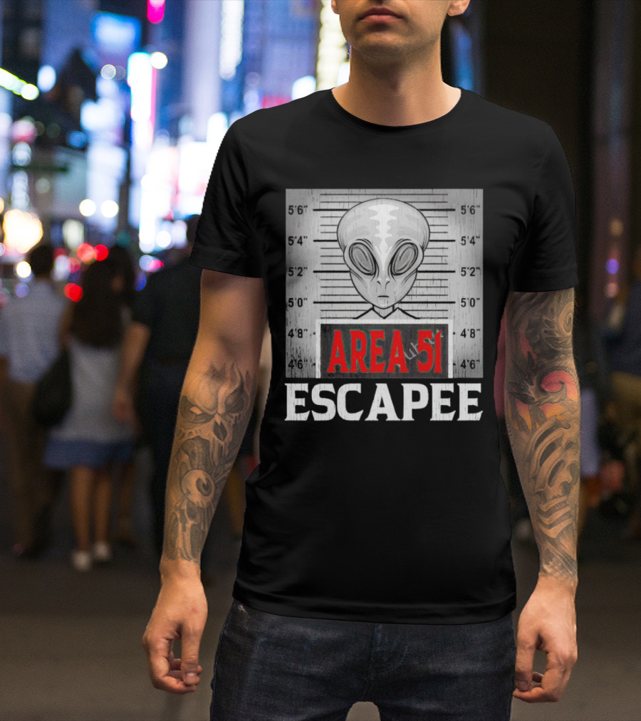 Area 51 Alien Escapee Mugshot T-Shirt