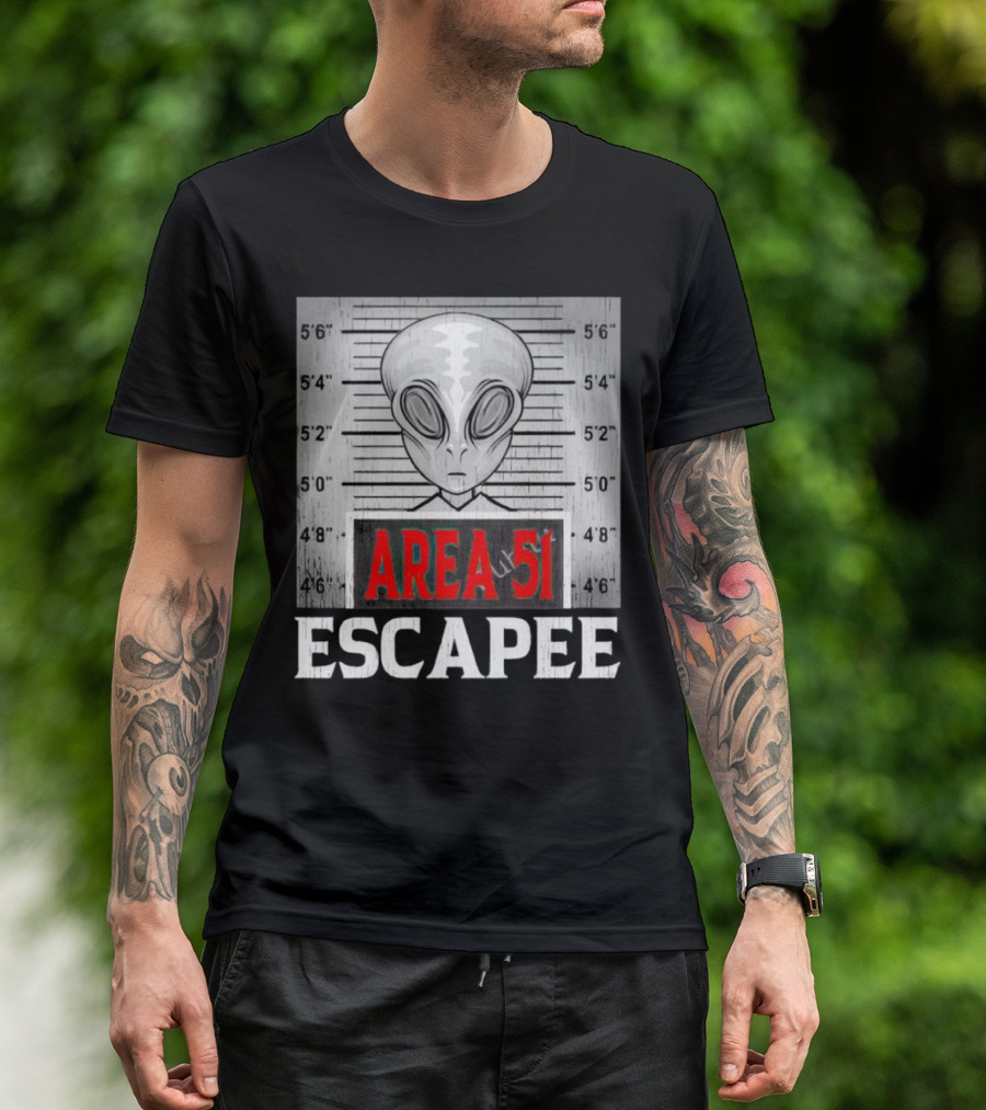 Area 51 Alien Escapee Mugshot T-Shirt
