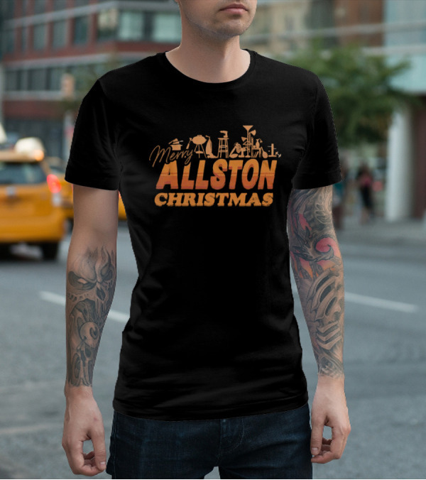 Merry Allston Christmas Silhouette Icons T-Shirt