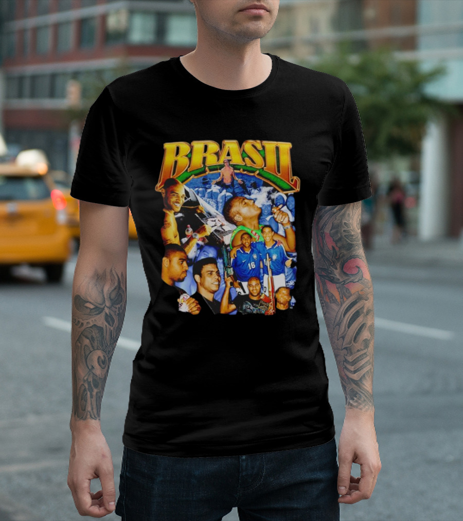BRASIL Soccer Celebration Icons and Fans T-Shirt