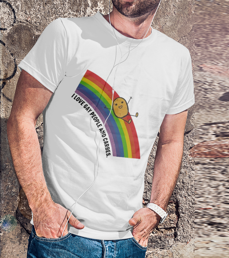 I Love Gay People And Carbes Rainbow Potato T-Shirt