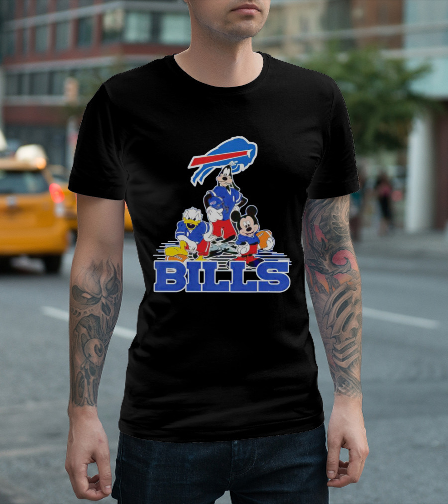 Mickey Mouse Characters Buffalo Bills NFL Sports T-Shirt