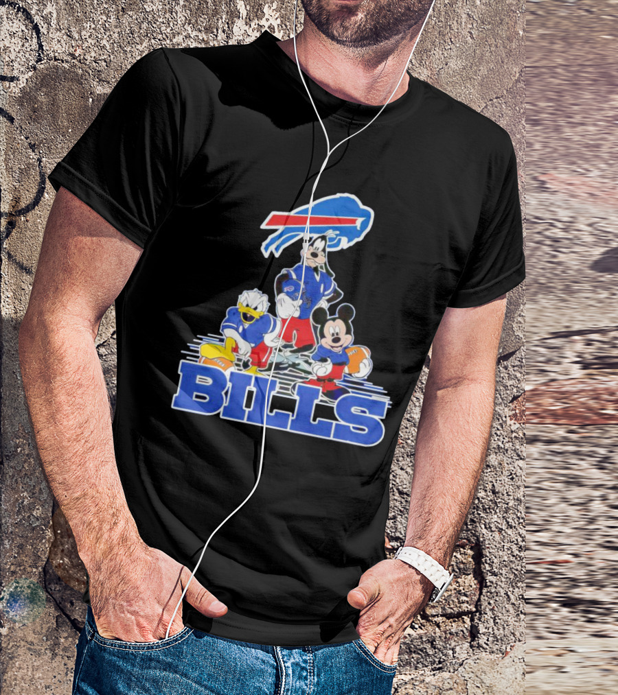 Mickey Mouse Characters Buffalo Bills NFL Sports T-Shirt