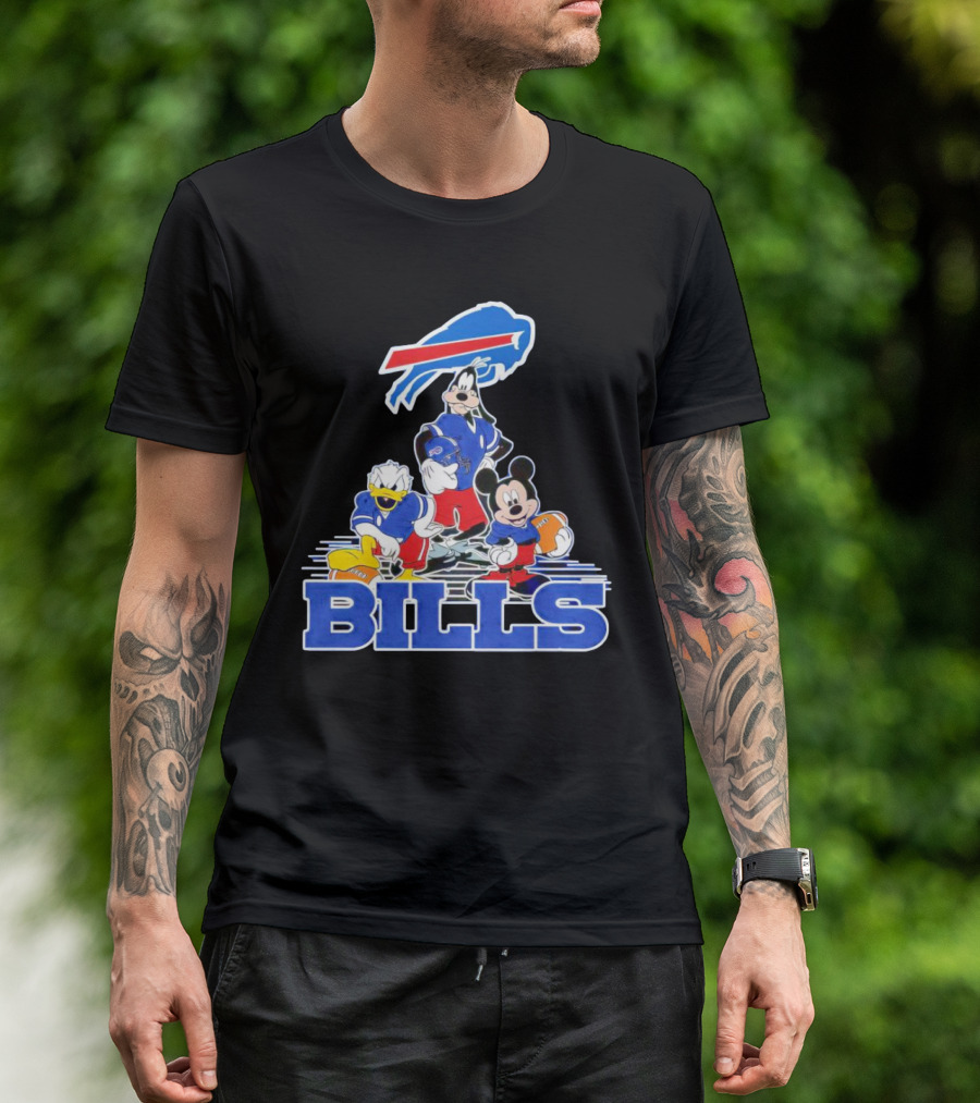 Mickey Mouse Characters Buffalo Bills NFL Sports T-Shirt