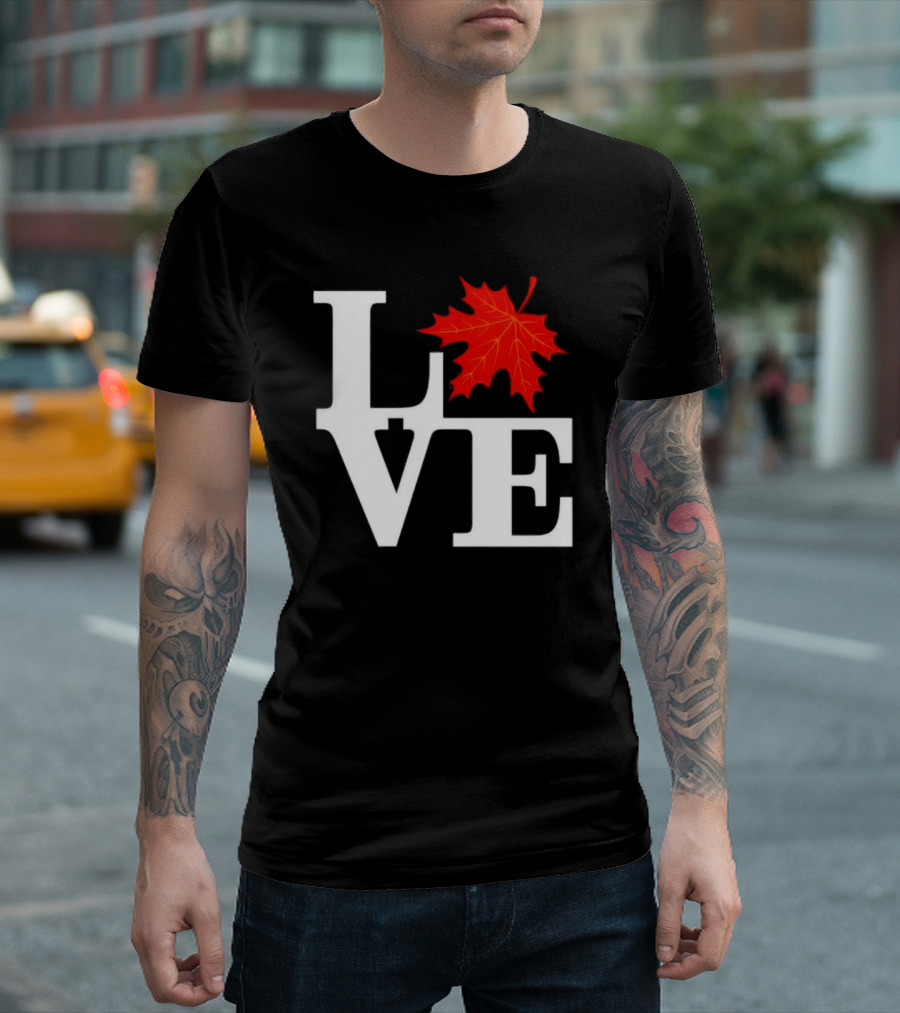 I Love Fall Season Leaf T-Shirt