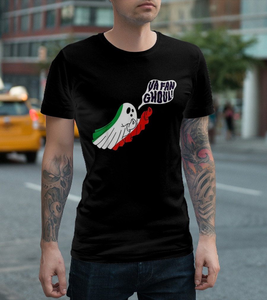 Va Fan Ghoul Italian Flag Colors Funny Halloween Ghost T-Shirt