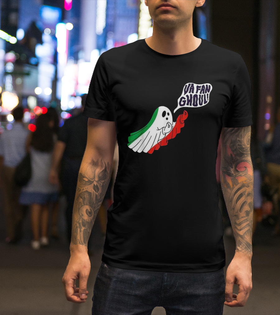 Va Fan Ghoul Italian Flag Colors Funny Halloween Ghost T-Shirt
