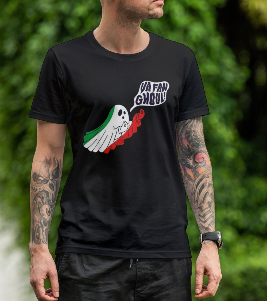 Va Fan Ghoul Italian Flag Colors Funny Halloween Ghost T-Shirt