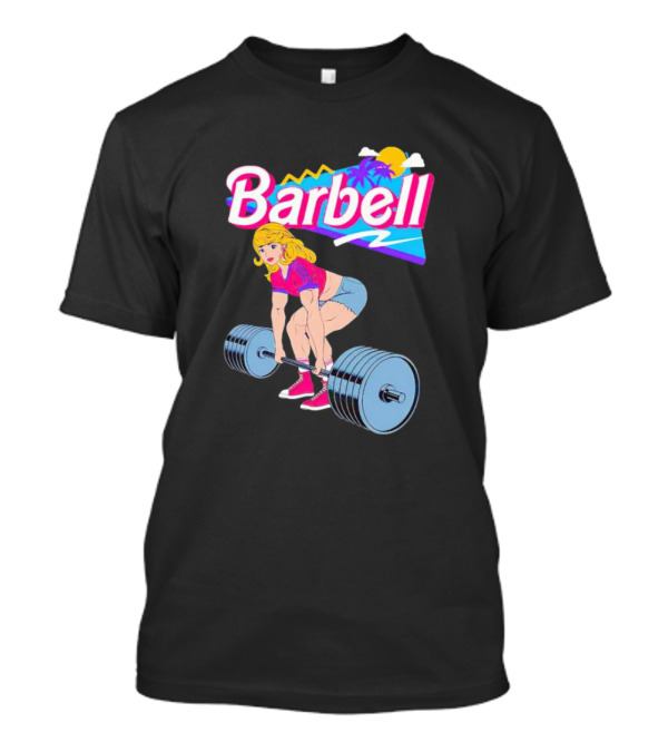 Barbie Barbell Gymer Retro Fitness T-Shirt