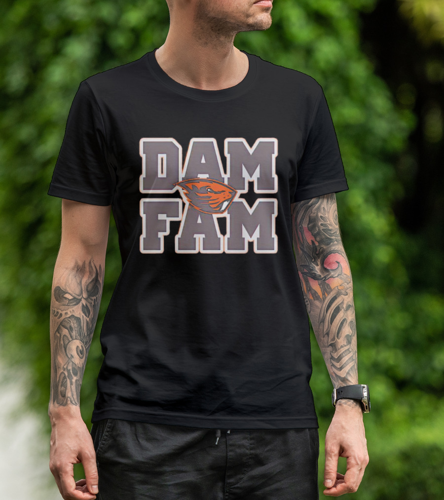 DAM FAM Oregon State Beavers Fan T-Shirt