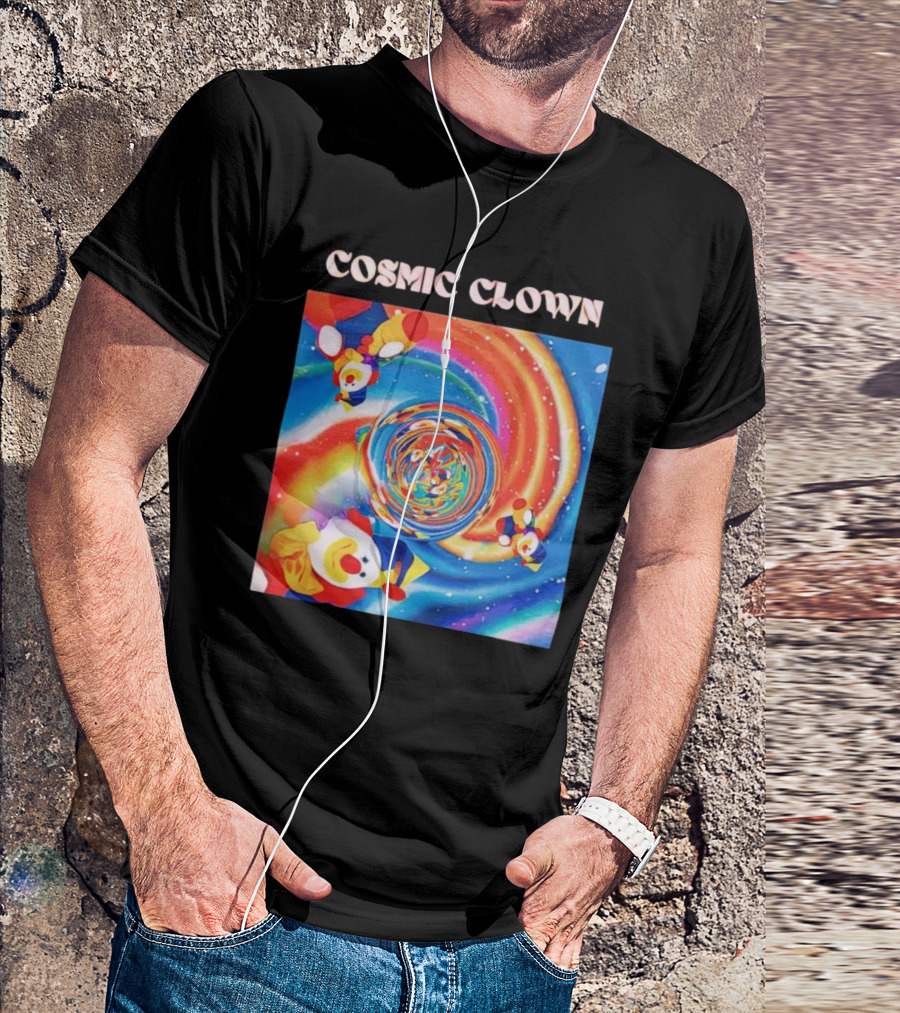 Cosmic Clown Whirlwind Of Colorful Jesters T-Shirt