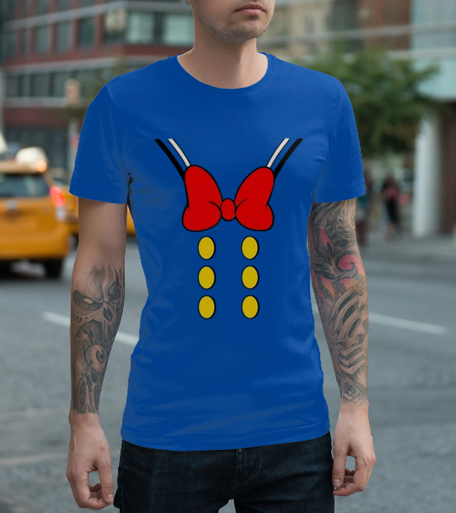 Donald Duck Halloween Minnie Mouse Bow and Buttons T-Shirt