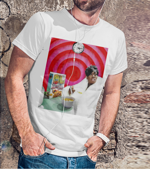 Missy Elliott Flav•O•Fleks Cereal With Red Spiral Clock Background T-Shirt