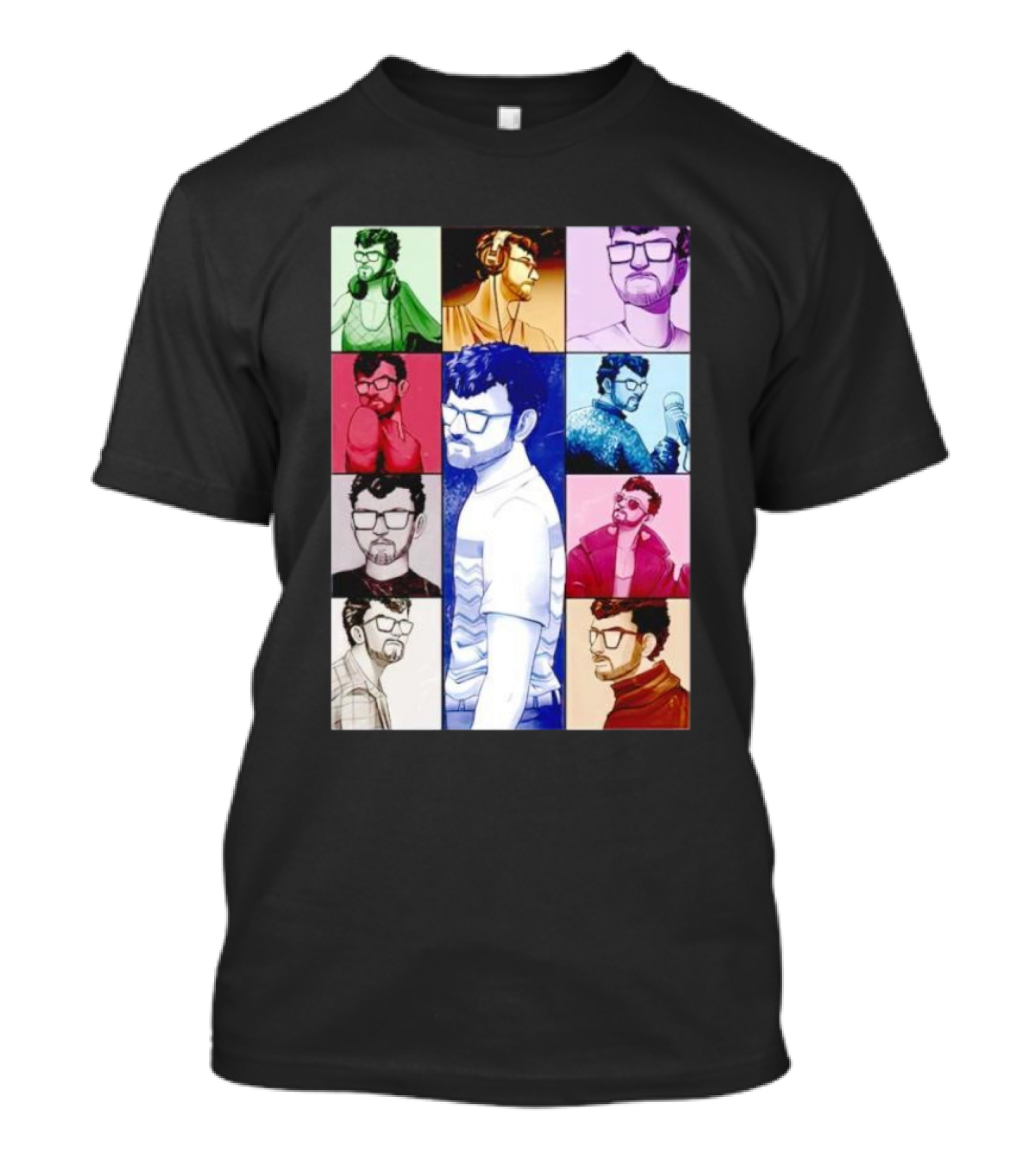Raynarvaezjr The Eras Tour Multicolor Portraits T-Shirt