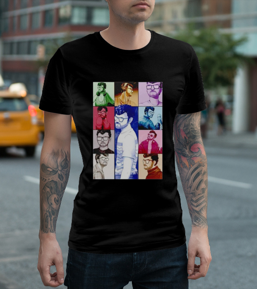 Raynarvaezjr The Eras Tour Multicolor Portraits T-Shirt