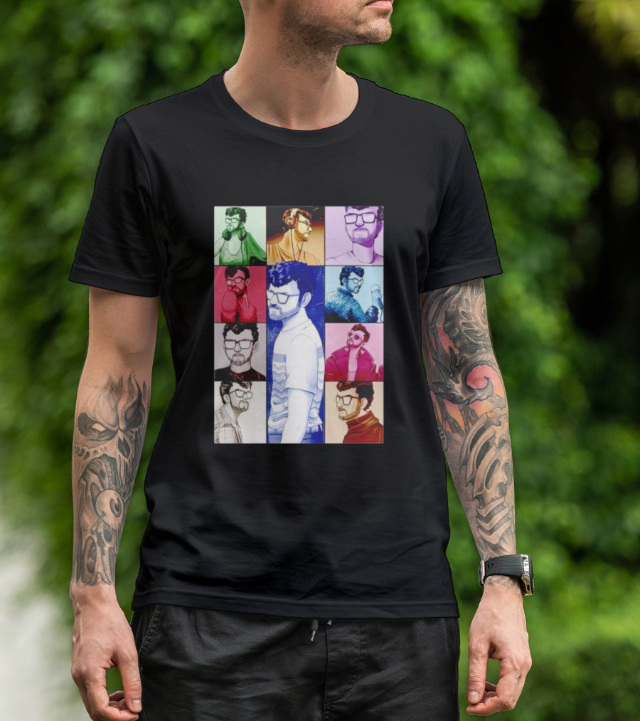 Raynarvaezjr The Eras Tour Multicolor Portraits T-Shirt