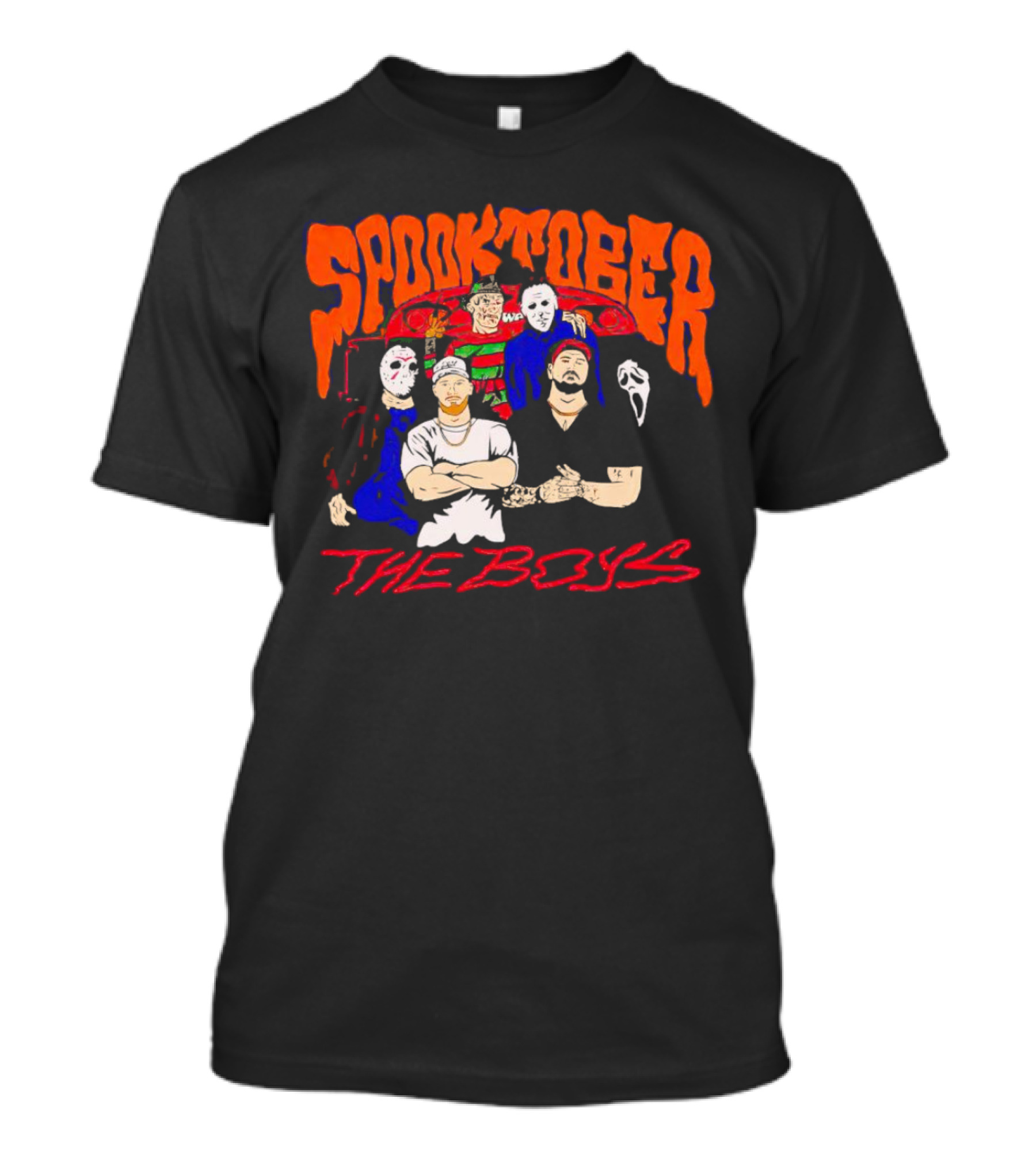 Spooktober Horror Movies The Boys Halloween Mask Group T-Shirt