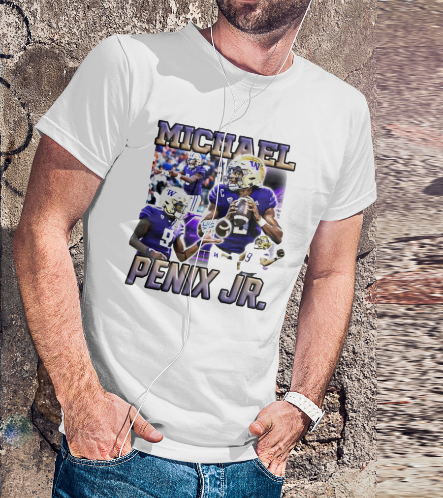 Michael Penix Jr. Washington Huskies Quarterback Football Player T-Shirt