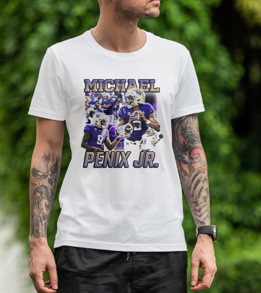 Michael Penix Jr. Washington Huskies Quarterback Football Player T-Shirt