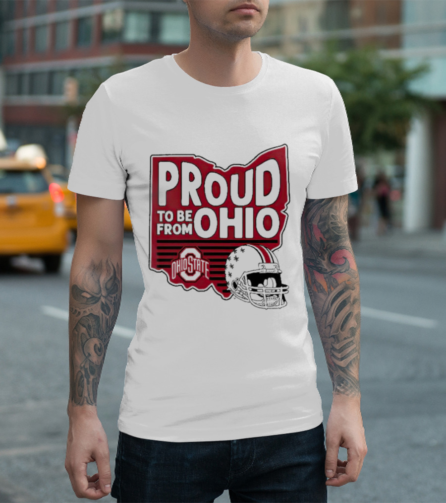 Proud To Be From Ohio State Buckeyes Football Helmet T-Shirt