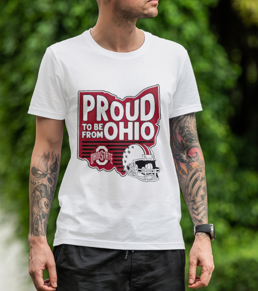 Proud To Be From Ohio State Buckeyes Football Helmet T-Shirt