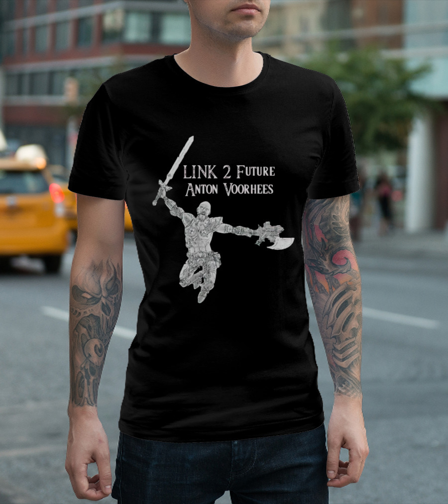TriBorg Link 2 Future Anton Voorhees Sword and Axe Warrior T-Shirt