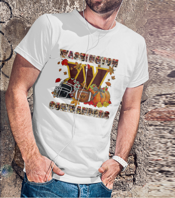 Washington Commanders Fall Helmet Football Pumpkin T-Shirt