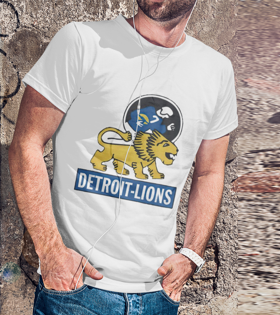 Detroit Lions 1952 Vintage Inspired Graphic With Classic Lion Emblem T-Shirt
