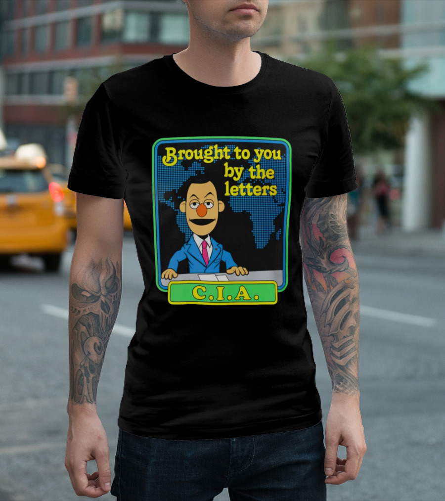 Brought to You by the Letters C.I.A. Muppet Style World Map T-Shirt