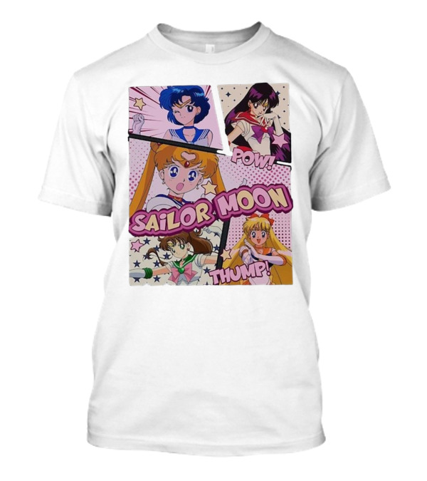 Sailor Moon Pow Thump Vintage Style With Sailor Moon Characters T-Shirt
