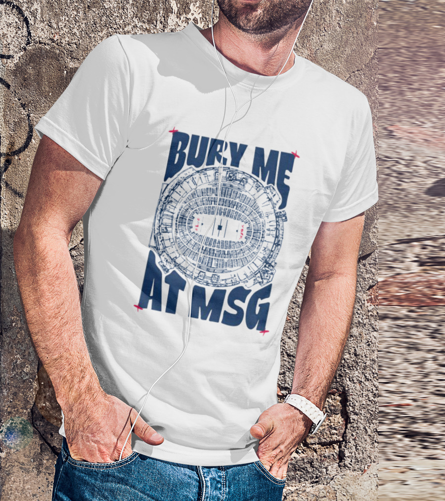 Bury Me At MSG Stadium Blueprint T-Shirt