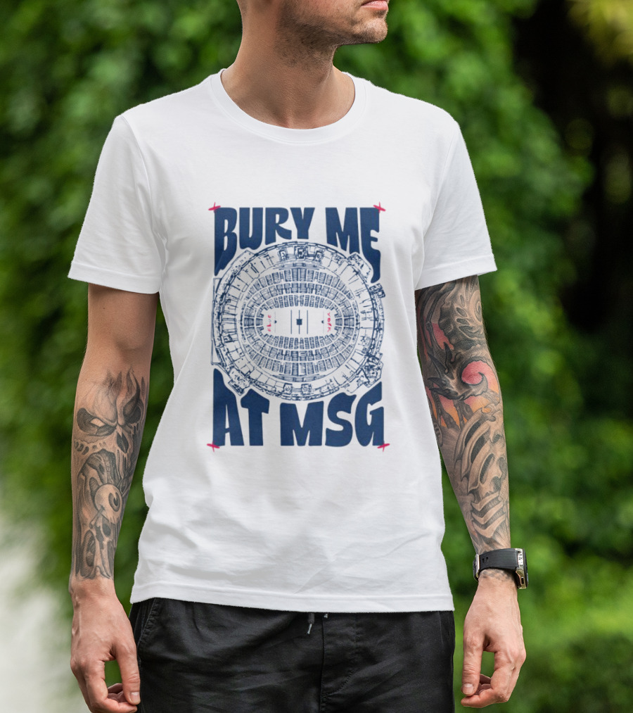 Bury Me At MSG Stadium Blueprint T-Shirt