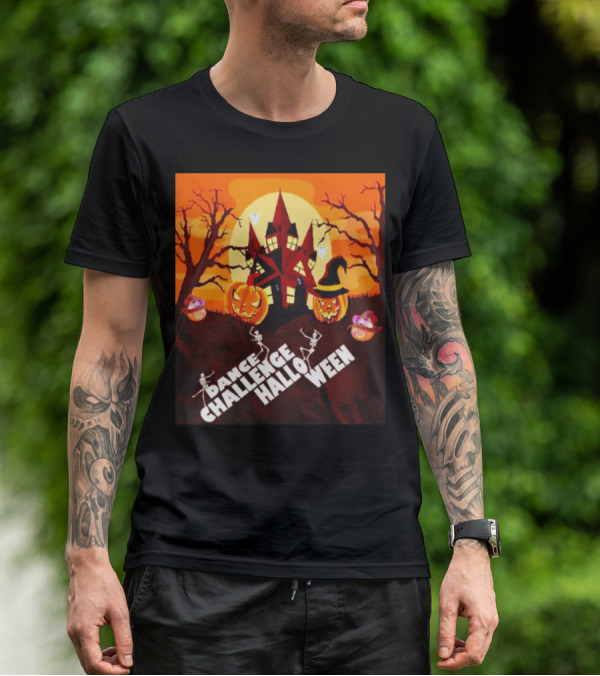 Dance Challenge Halloween Pumpkin Haunted House Spooky Night T-Shirt