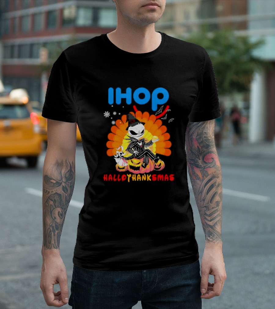 IHOP Jack Skellington HalloThanksMas Halloween T-Shirt