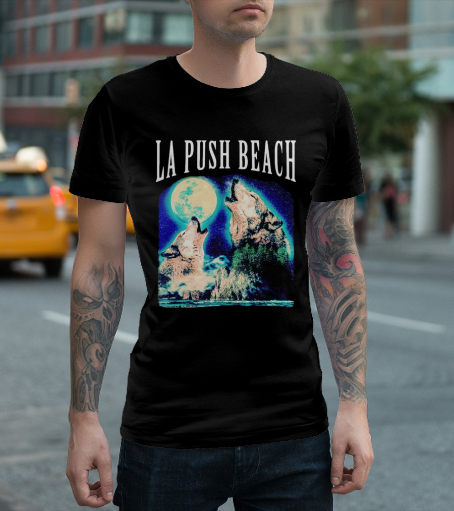 La Push Beach Wolves Howling At Full Moon T-Shirt