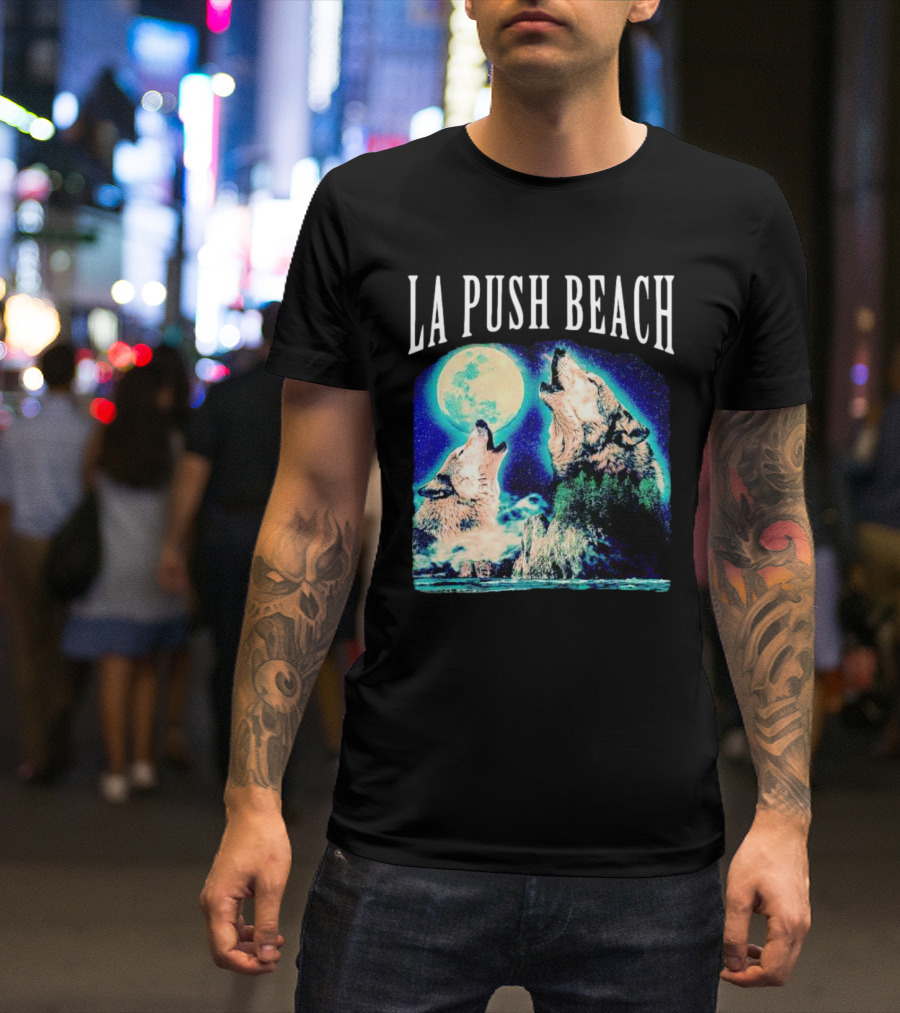 La Push Beach Wolves Howling At Full Moon T-Shirt