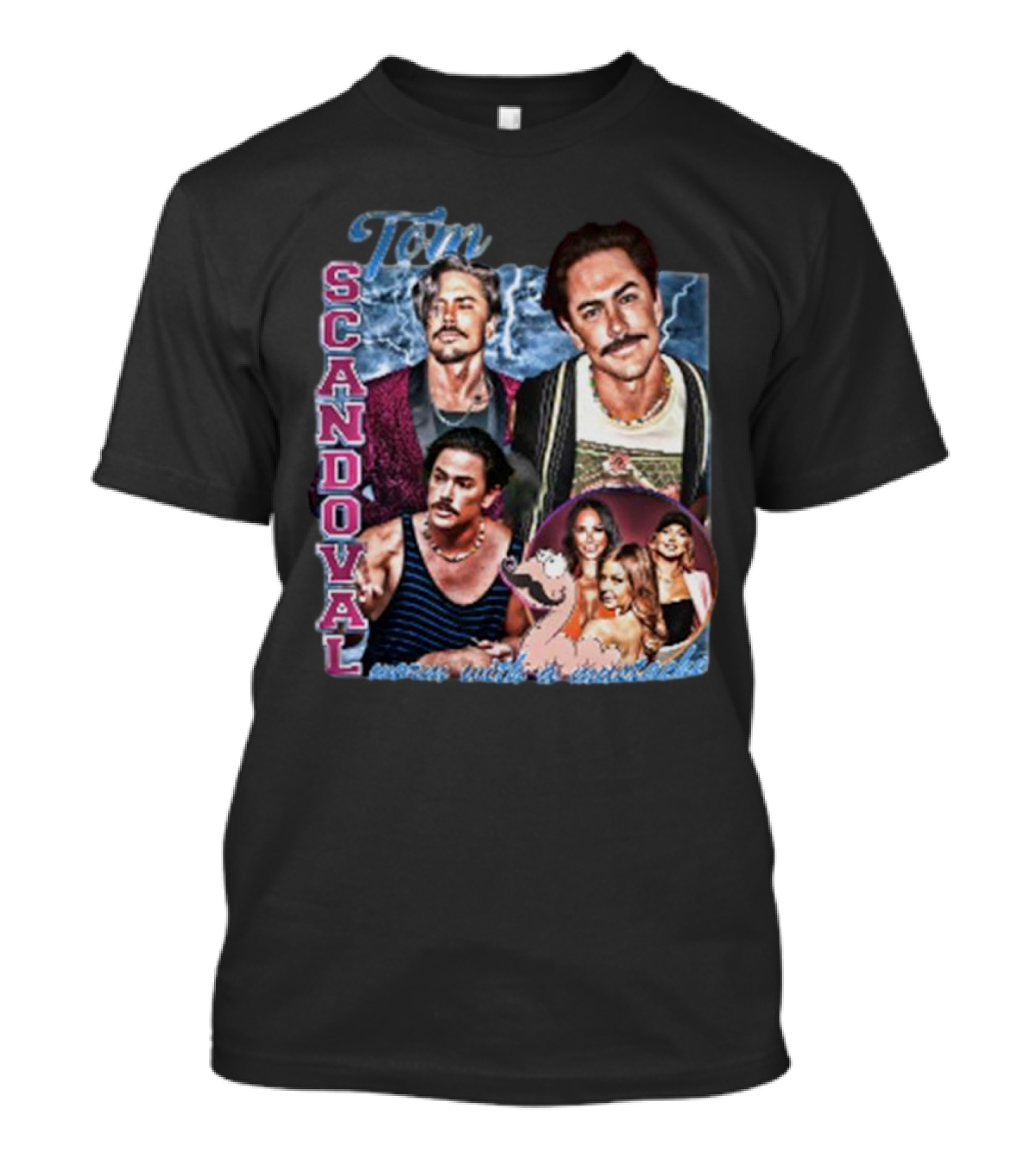 Tom Sandoval Scandoval Worm With A Mustache 90s T-Shirt