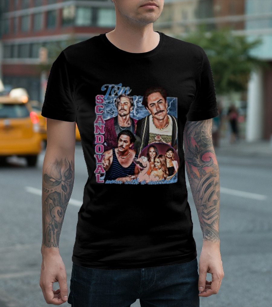 Tom Sandoval Scandoval Worm With A Mustache 90s T-Shirt